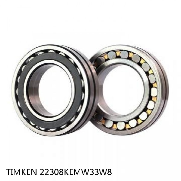 22308KEMW33W8 TIMKEN Spherical Roller Bearings Steel Cage