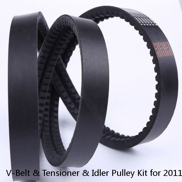 V-Belt & Tensioner & Idler Pulley Kit for 2011-2014 Hyundai Kia 2.0L 2.4L⭐⭐⭐⭐⭐ #1 small image