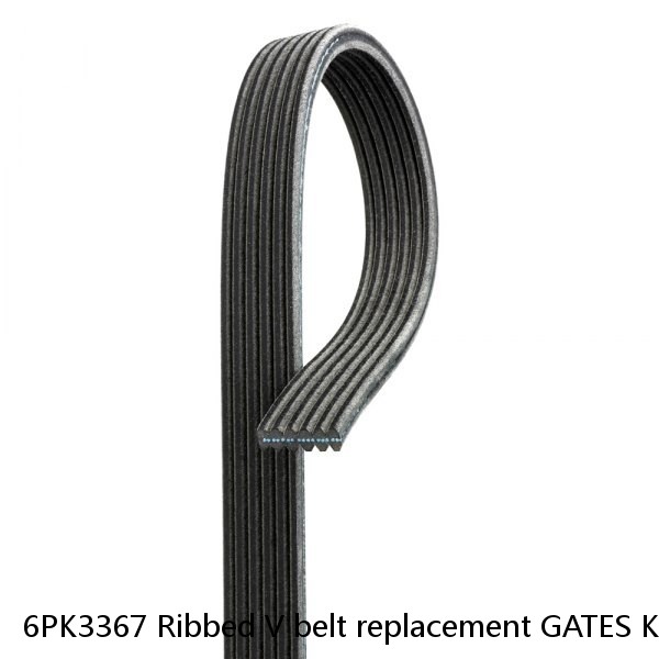 6PK3367 Ribbed V belt replacement GATES K061325HD Heavy-Duty Micro-V Serpentine Drive Belt #1 image